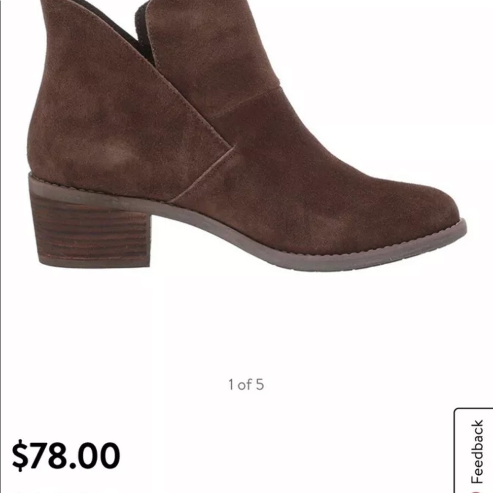 Me Too Womens 10 M Brown Leather Suede Ankle Boots Zeus High Heel Shoes 2"